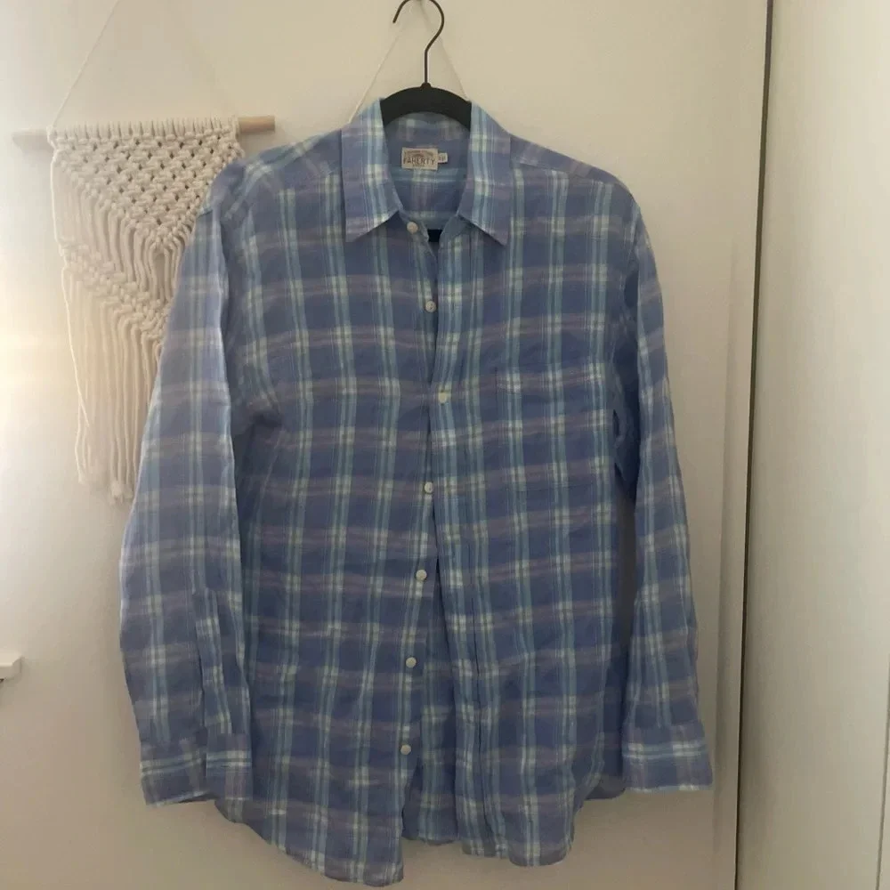 Faherty Ventura long sleeve plaid button down shirt - Picture 1 of 5